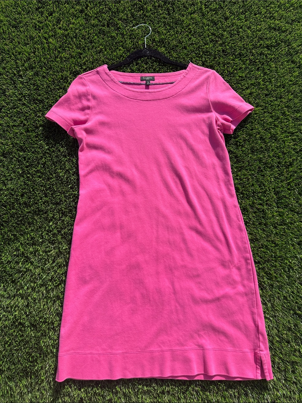 Talbots Hot Pink Short-Sleeve Mini Dress